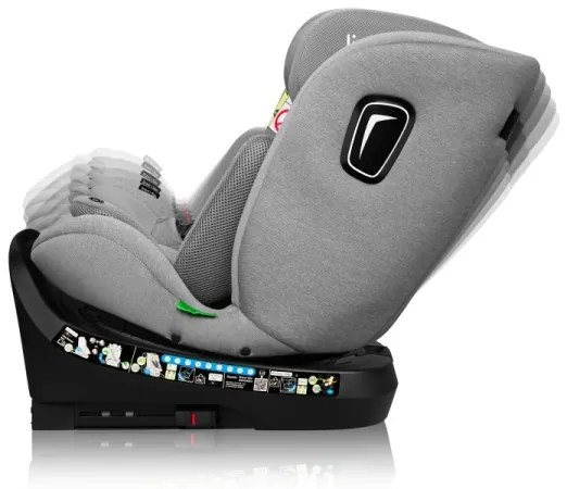 Lionelo - Autosedačka s otočnou bázou BRAVE i-Size 40-150 cm Grey Stone