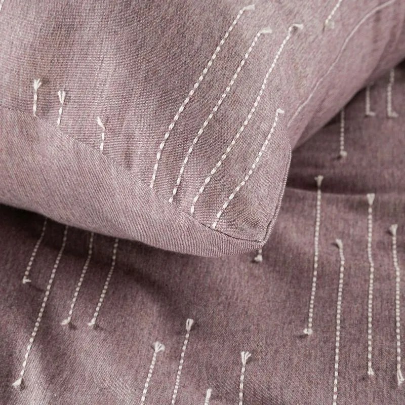 EUROFIRANY Bavlnená posteľná súprava s ozdobným prešívaním 160 cm x 200 cm viacfarebná 85% bavlna 15% polyester