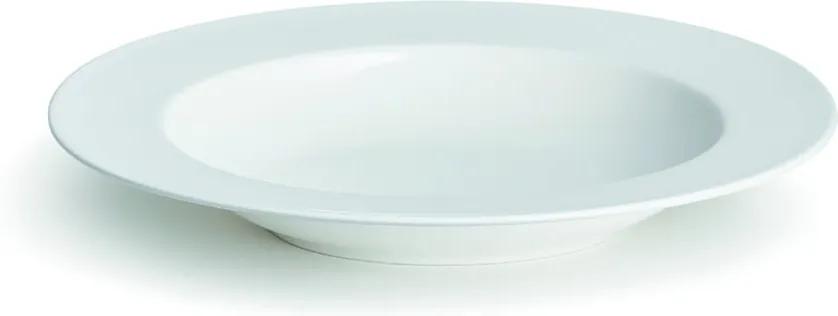 Biely polievkový tanier z kostného porcelínu Kähler Design Kaolin, ⌀ 22,5 cm