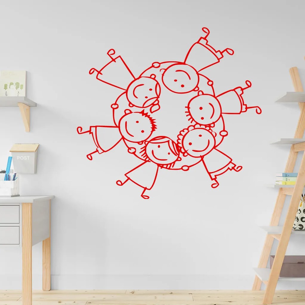 Veselá Stena Samolepka Kamaráti Farba: žlutá, Veľkosť: 40 x 38 cm
