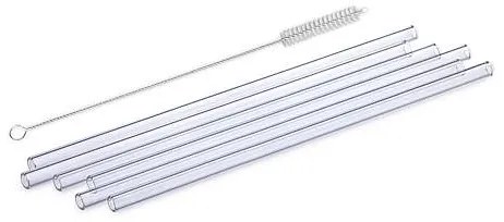Simax Sklenená slamka 20 cm (6+1)