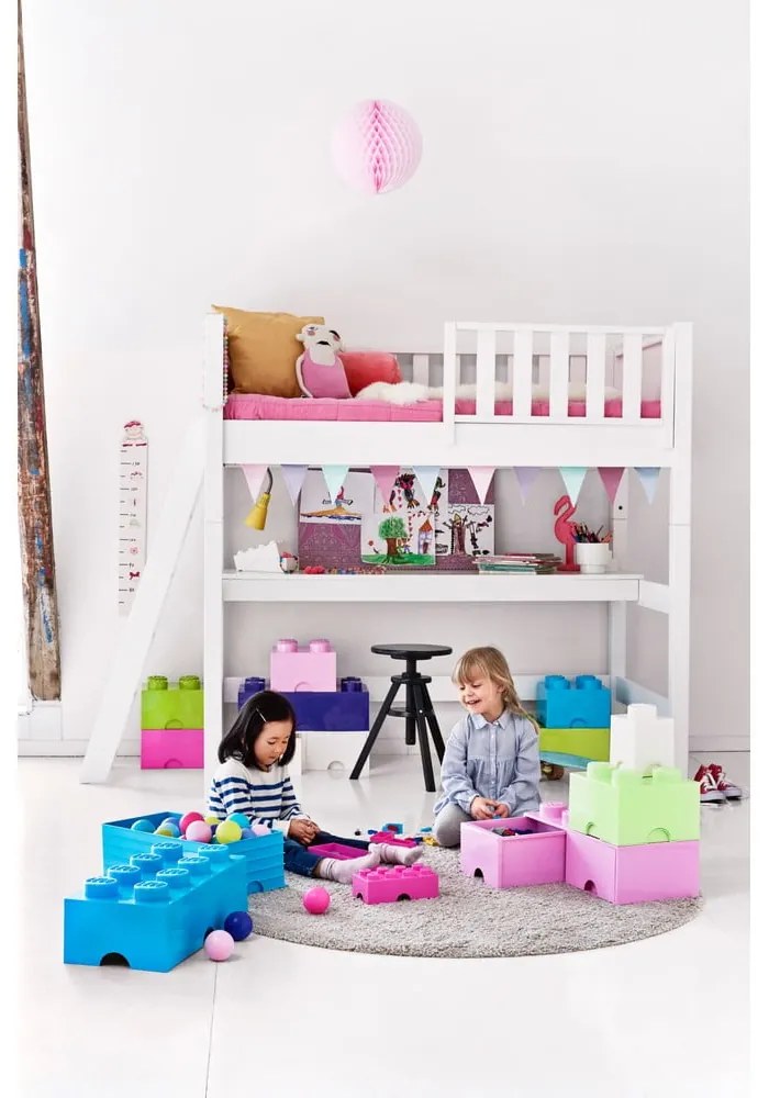 Mentolovozelený úložný box s dvoma zásuvkami LEGO®