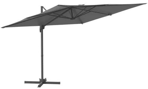 vidaXL LED konzolový dáždnik antracitový 400x300 cm-