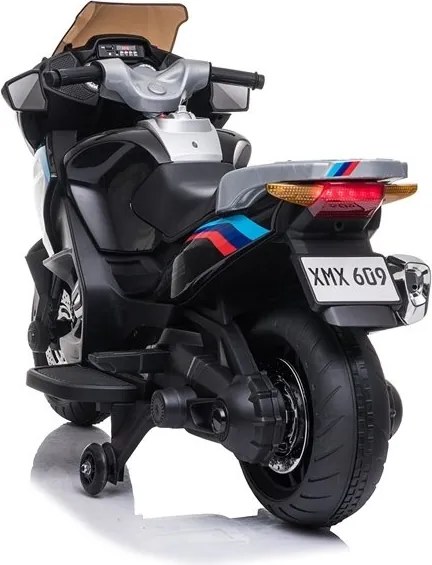 LEAN CARS Elektrická motorka pre deti XMX609 LED svetlá MP3 čierna