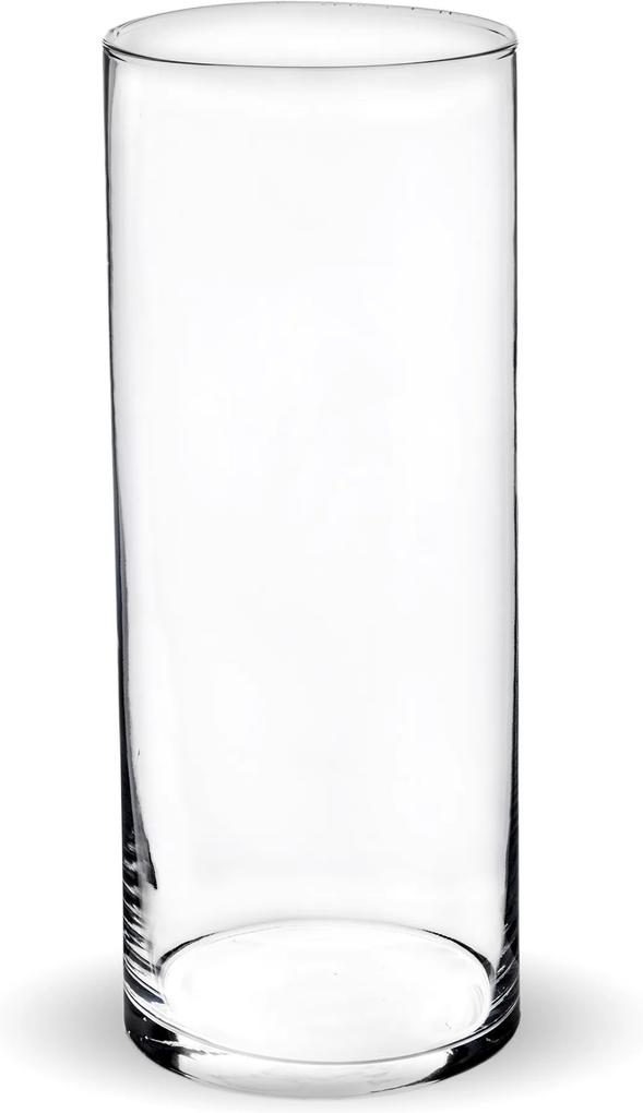 sklenená váza valec 30x12x12cm | BIANO