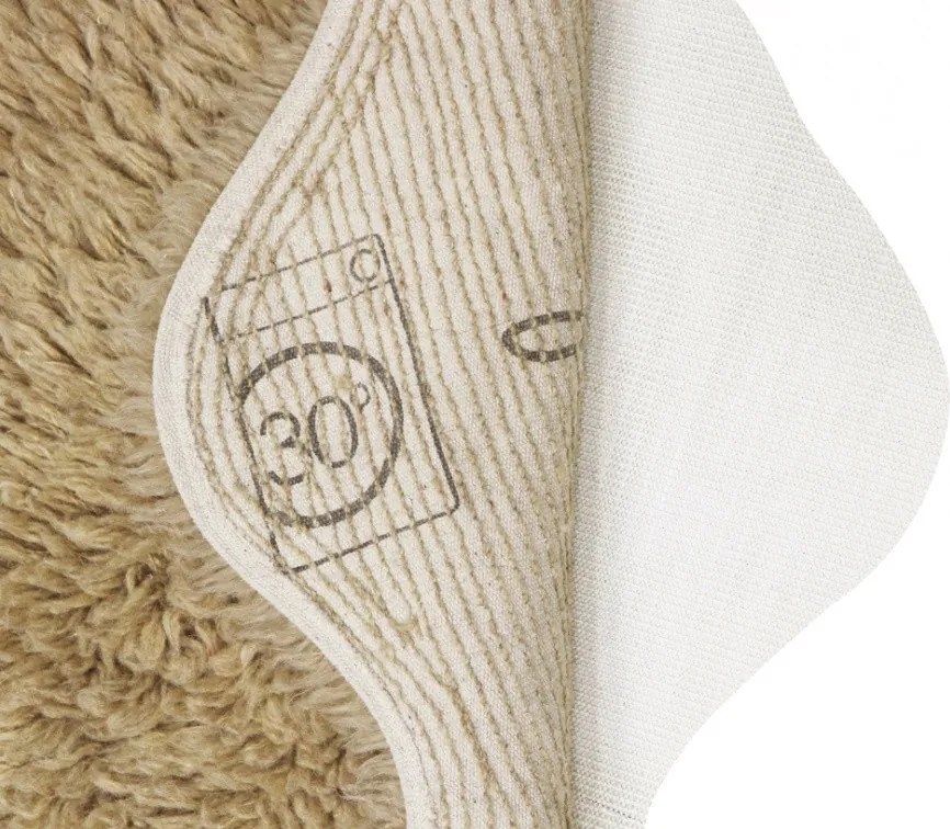 DOPREDAJ: 75x110 tvar kožešiny cm Vlněný koberec Woolly - Sheep Beige, 75x110 tvar kožušiny, béžová, detská izba, Lorena Canals