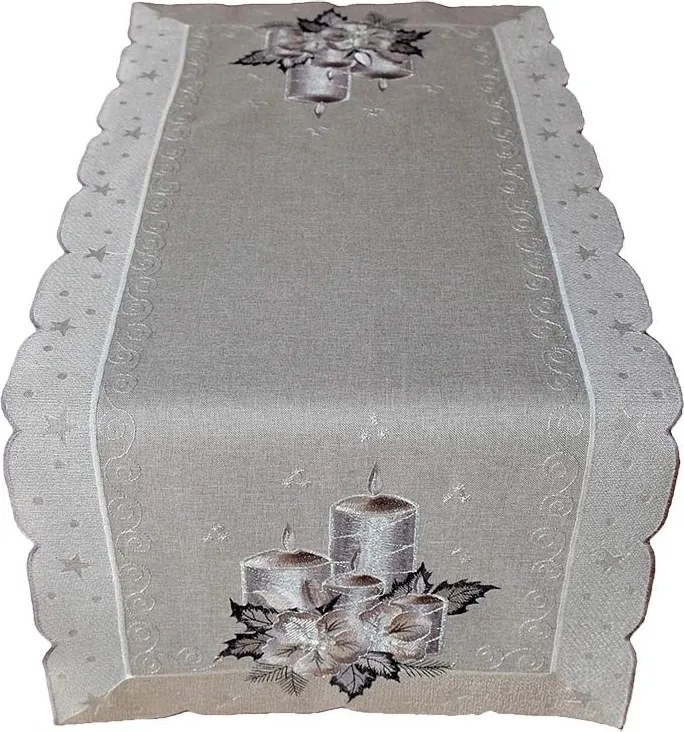 Obrus Strieborná klasika 40 × 90 cm