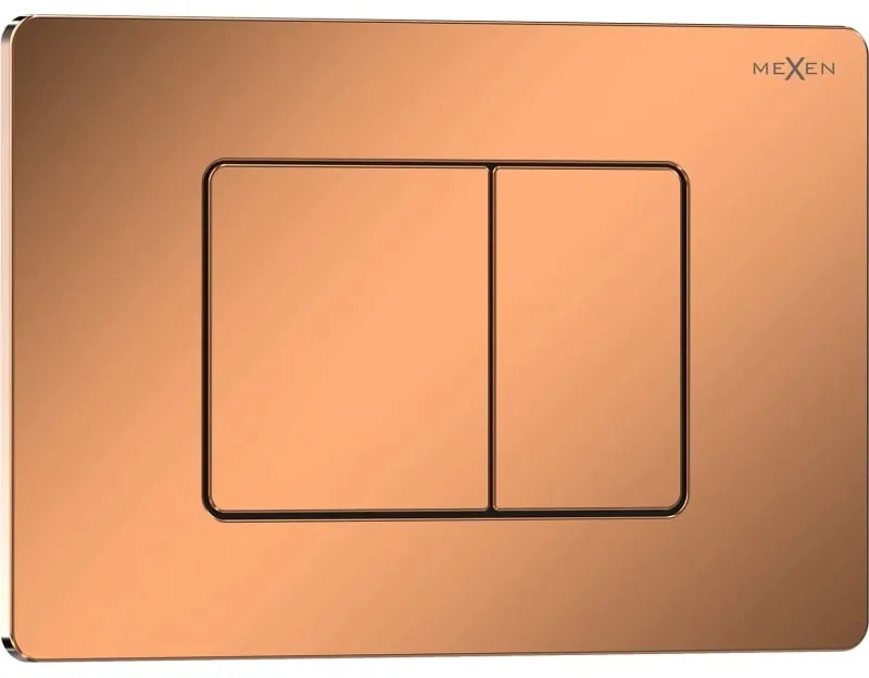 Mexen Tex 05, tlačidlo na splachovanie z nehrdzavejúcej ocele, ružovo zlatý lesklý - 6105-09