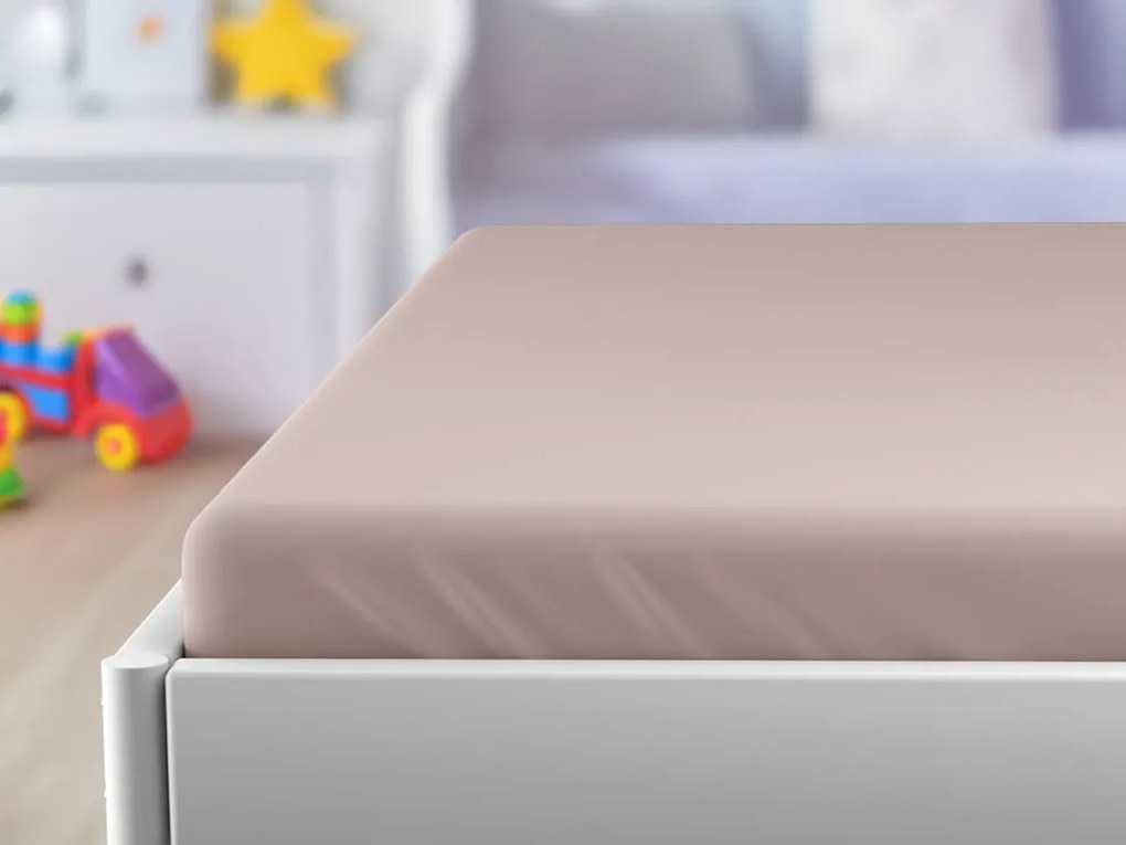 Jersey plachta do detskej postieľky svetloružová 70 x 140 cm