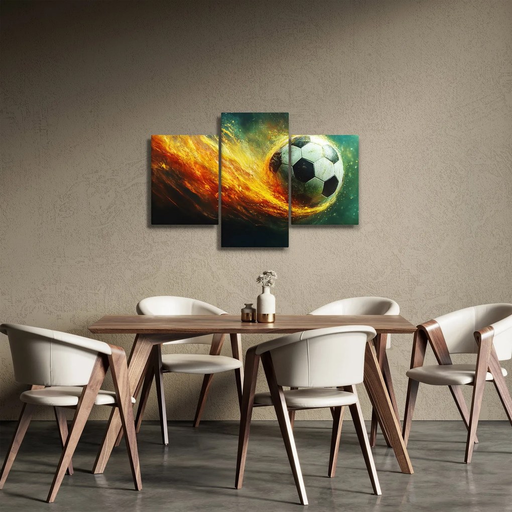 Obraz - Futbalová lopta v lete (90x60 cm)