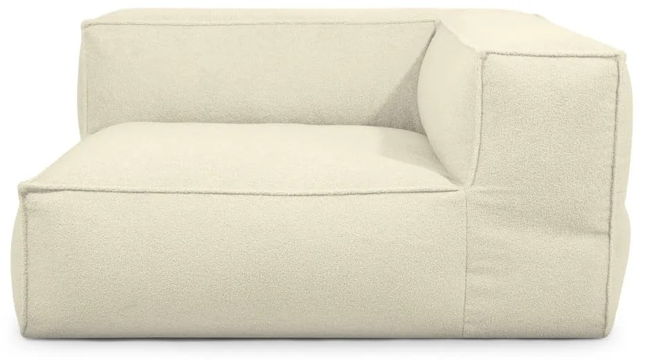 Krémový sedací vak z textílie buklé Mass Corner 150 Right – SLOWDOWN