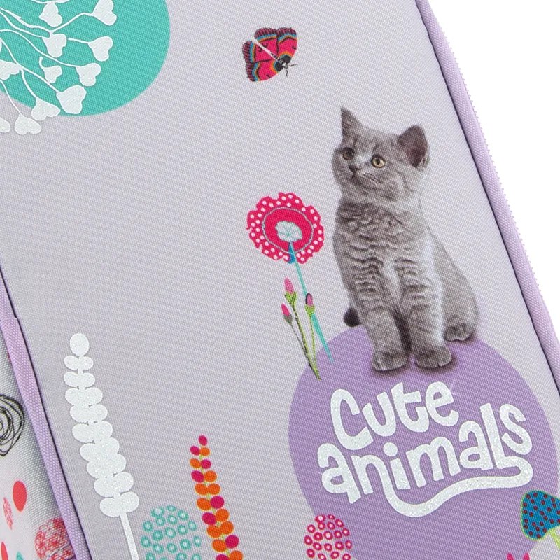 Peračník 1zip poschodový Cute animals Kitten ARS UNA