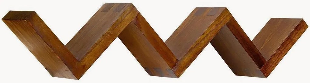 Nástenná polica z dreva mindi Zigzag