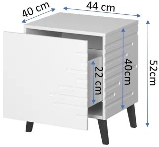 Cama Čierny nočný stolík Nova (2 ks)