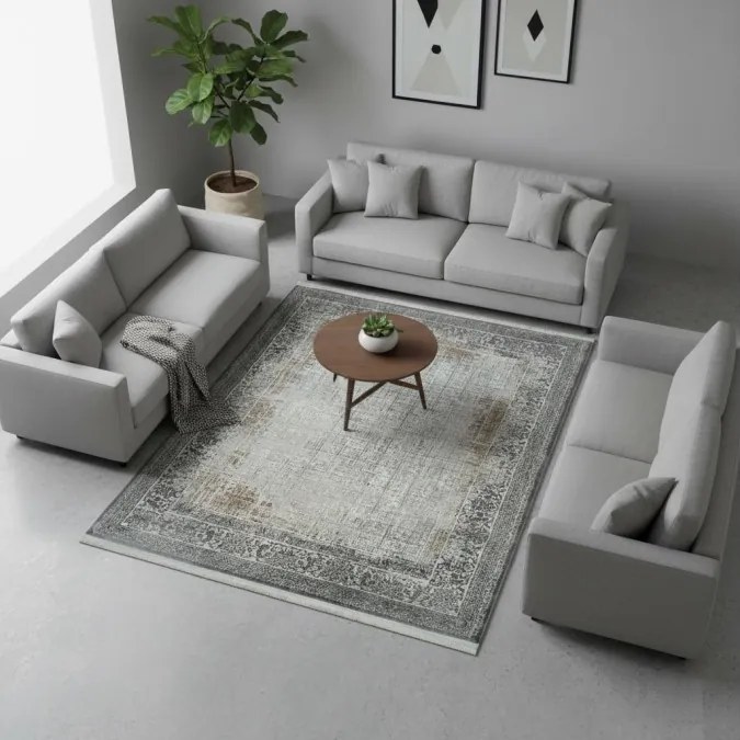 DC Koberec Exclusive 489 sivá Rozmer: 120×170 cm