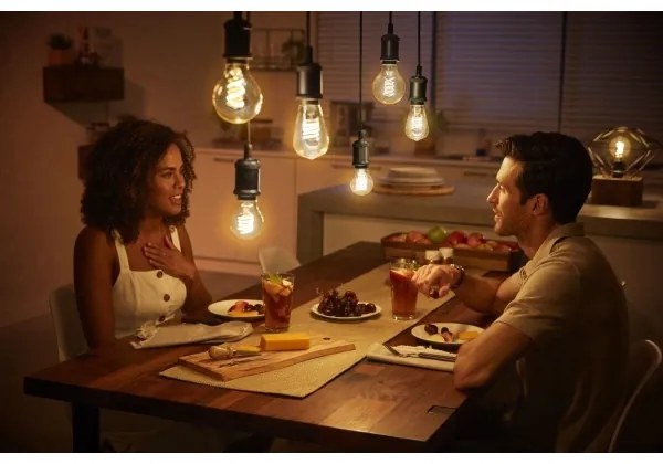LED Stmievateľná žiarovka Philips Hue WHITE FILAMENT ST72 E27/7W/230V 2100K
