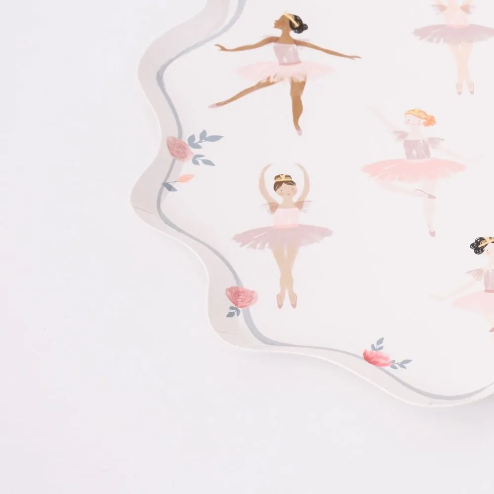 Papierové jednorazové tácky v súprave 8 ks Ballerina – Meri Meri