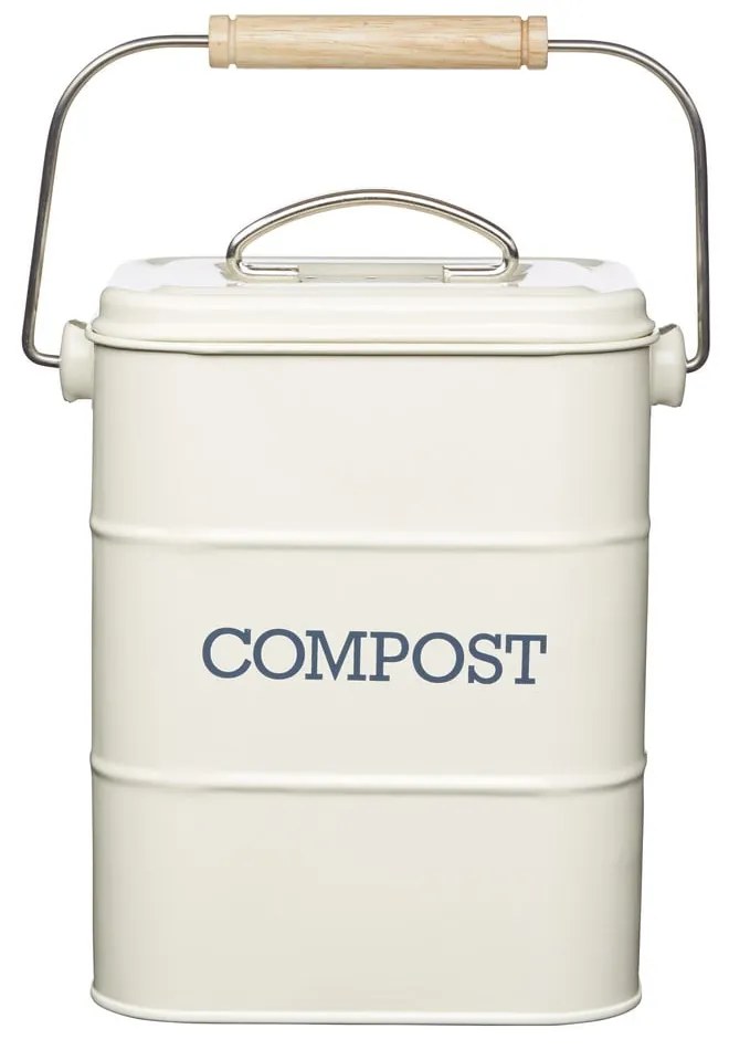 Krémovobiely domáci kompostér Kitchen Craft Living Nostalgia, 3 l