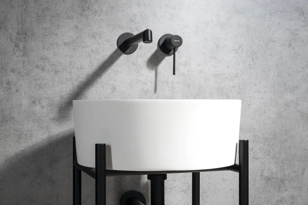 Sapho Sapho, PUNO podstavec s umývadlom 375x870x448xmm, čierna, SKA380-2-01