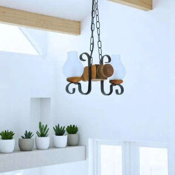 Brilagi - Luster na reťazi RUSTIC 2xE14/40W/230V buk