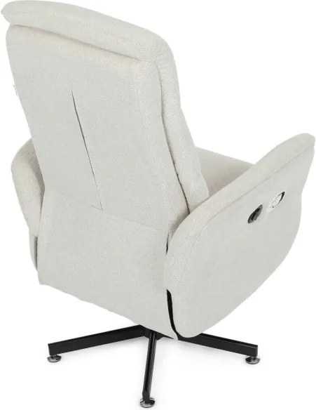 Polohovacie kreslo krémové, elektrické TV-C5479 CRM2