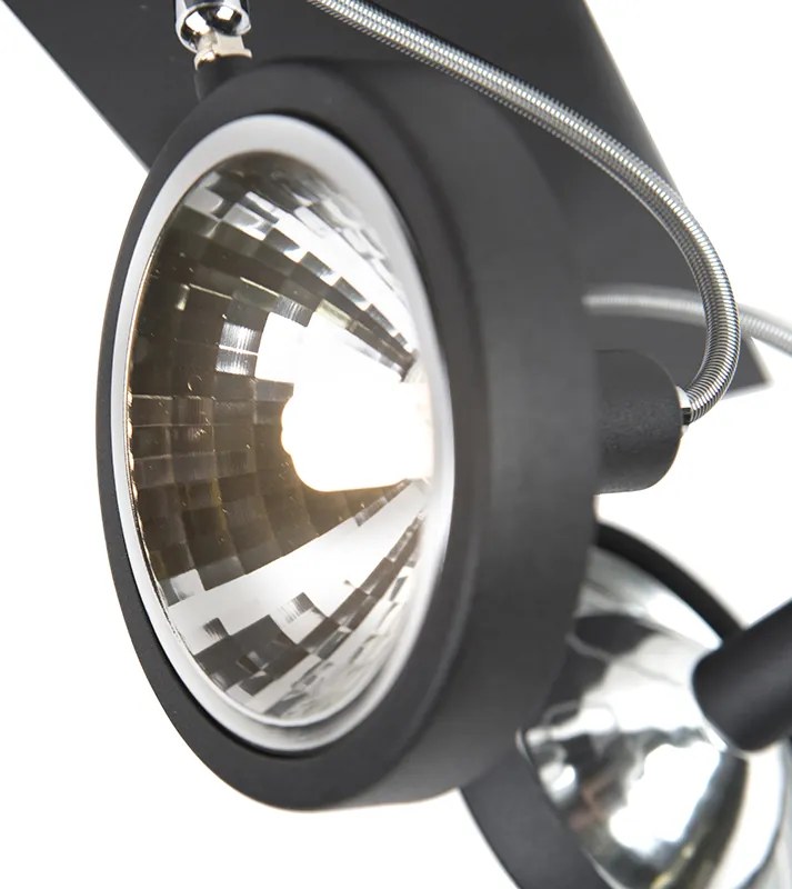 Dizajnové bodové svetlo čierne 2-žiarovkové nastaviteľné - Nox