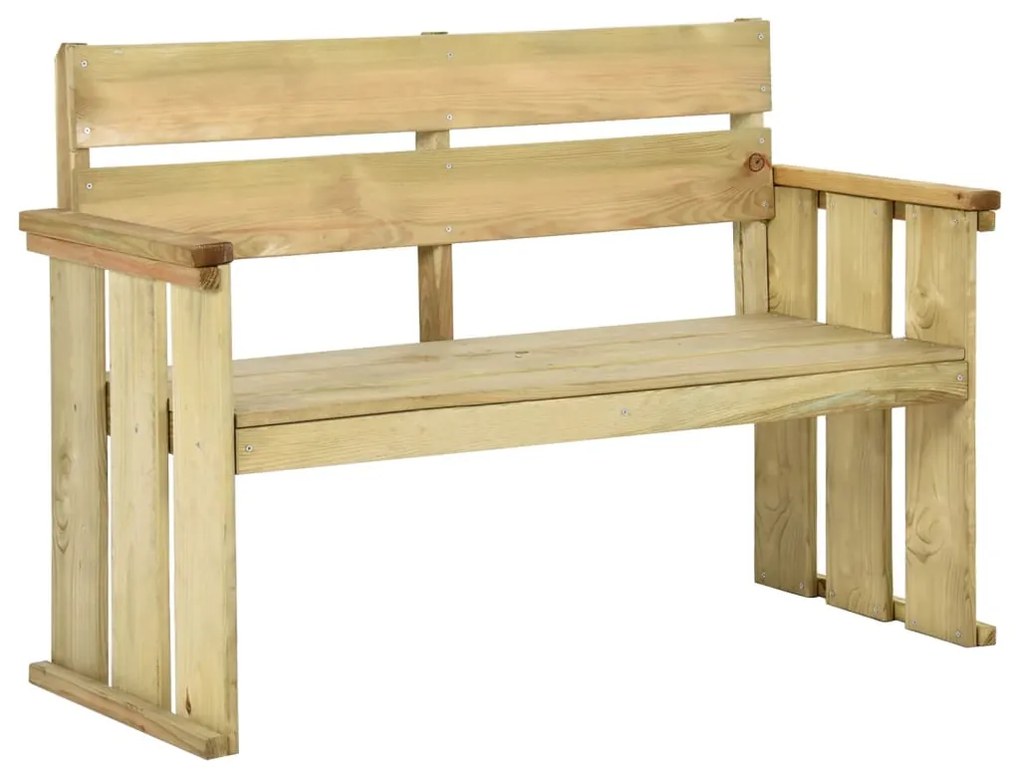vidaXL Záhradná lavička 121 cm impregnovaná borovica