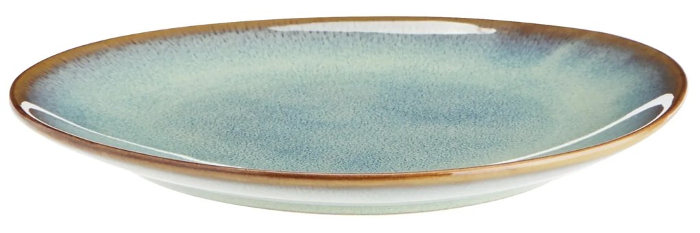 MADAM STOLTZ Dezertný tanier Green Reactive Glaze Ø 16 cm