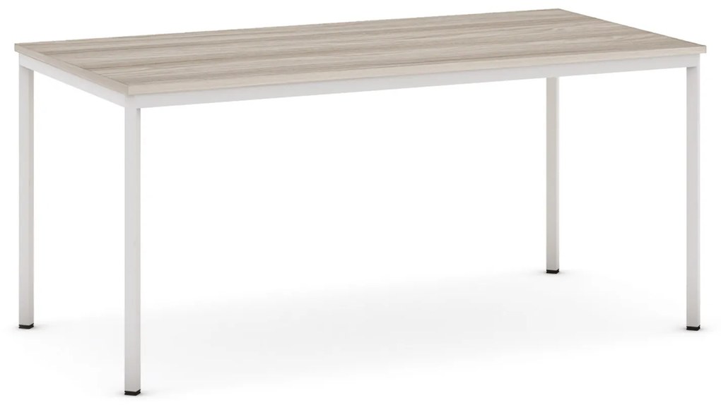 Jedálenský stôl, 1600 x 800 mm, sivá podnož, dub prírodný