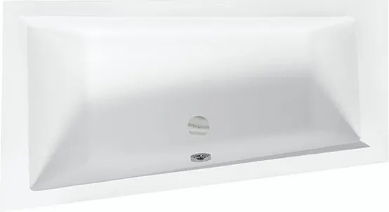 Besco Akrylátová asymetrická vaňa so zníženým lemom Intima Slim 150x85 (160x90) BESCO-Rozmery: 160x90, BESCO-Farba: Biela, BESCO-Orientácia: Pravá