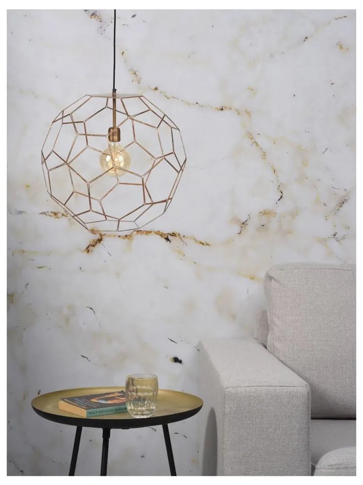 Hnedé závesné svietidlo s kovovým tienidlom ø 34 cm Marrakesh – it's about RoMi