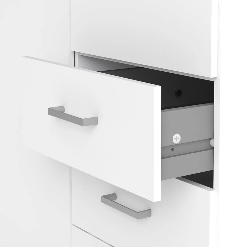 Biela šatníková skriňa 78x200 cm Space – Tvilum