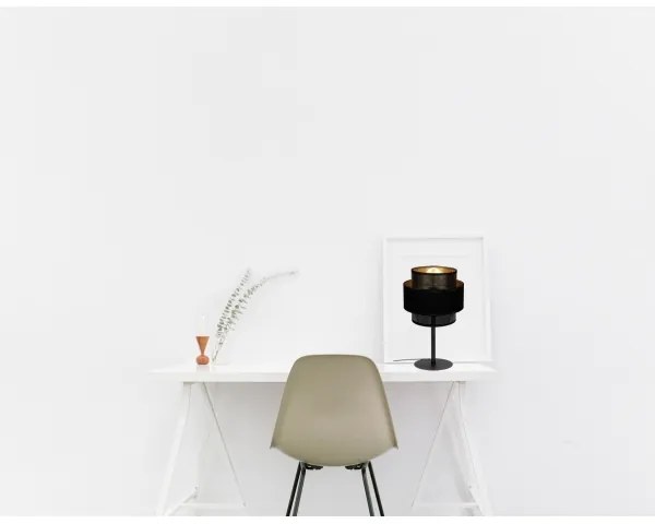 Stolná lampa NESS 1xE27/60W/230V čierna