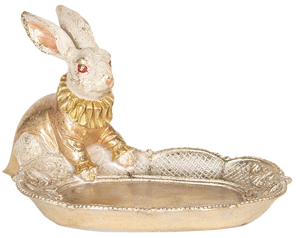 Dekorace králík s talířem - 15*11*09 cm