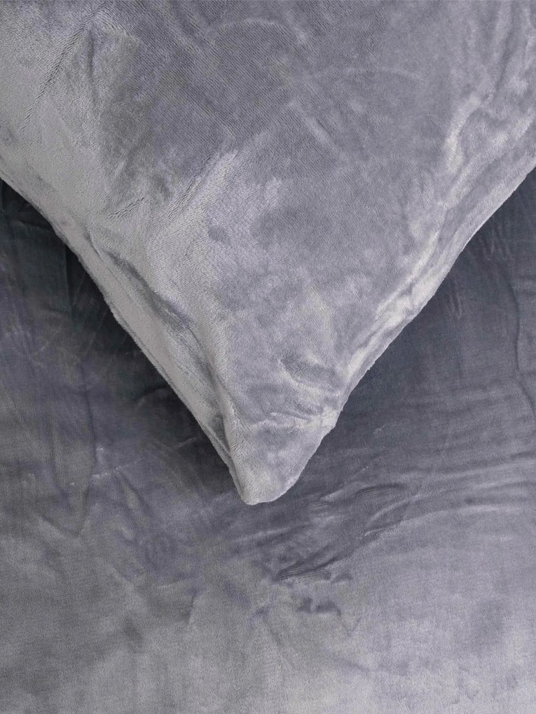 Obliečka na vankúš mikroplyš 40 × 60 cm – Laura tmavosivá