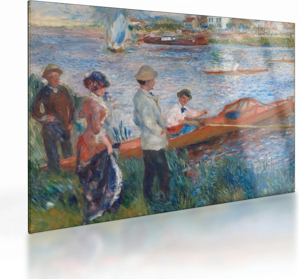 Sklenený obraz - Auguste Renoir, Oarsmen at Chatou, reprodukcia (70x50 cm)