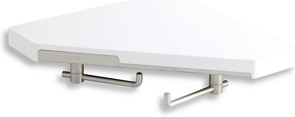 Novaservis - Rohová polička s dvoma otočnými háčikmi, 65535,1
