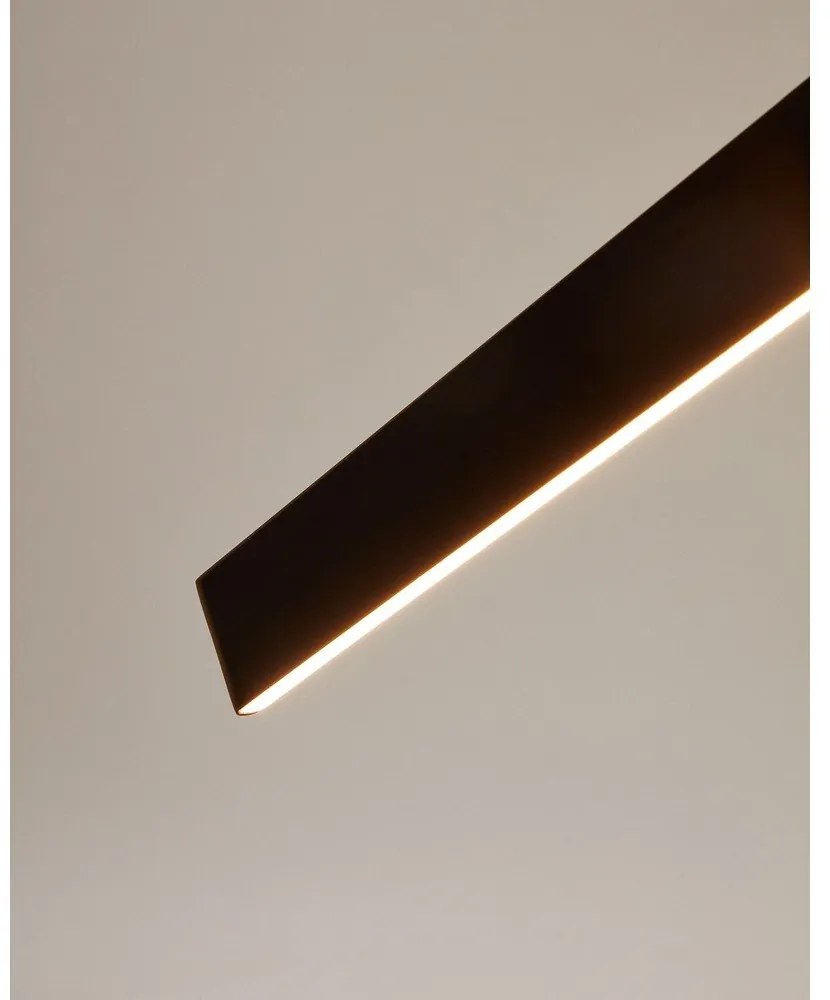 Matne čierne LED stropné svietidlo 5.5x101 cm Boadella – Kave Home