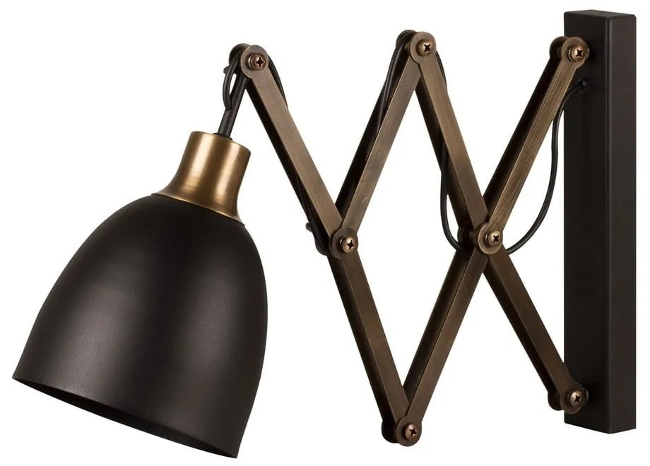 Nástenné svietidlo v čiernej a bronzovej farbe ø 16 cm Sivani – Opviq lights