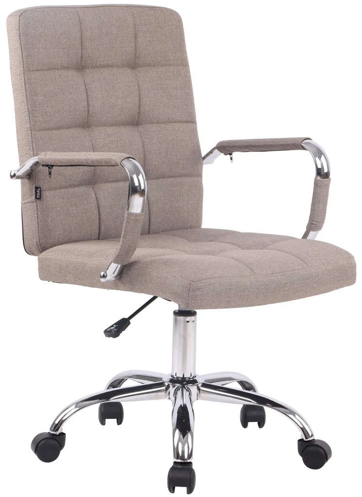 Design-Shop Kancelárska stolička D-Pro látka - Sivo-hnedá (Taupe)
