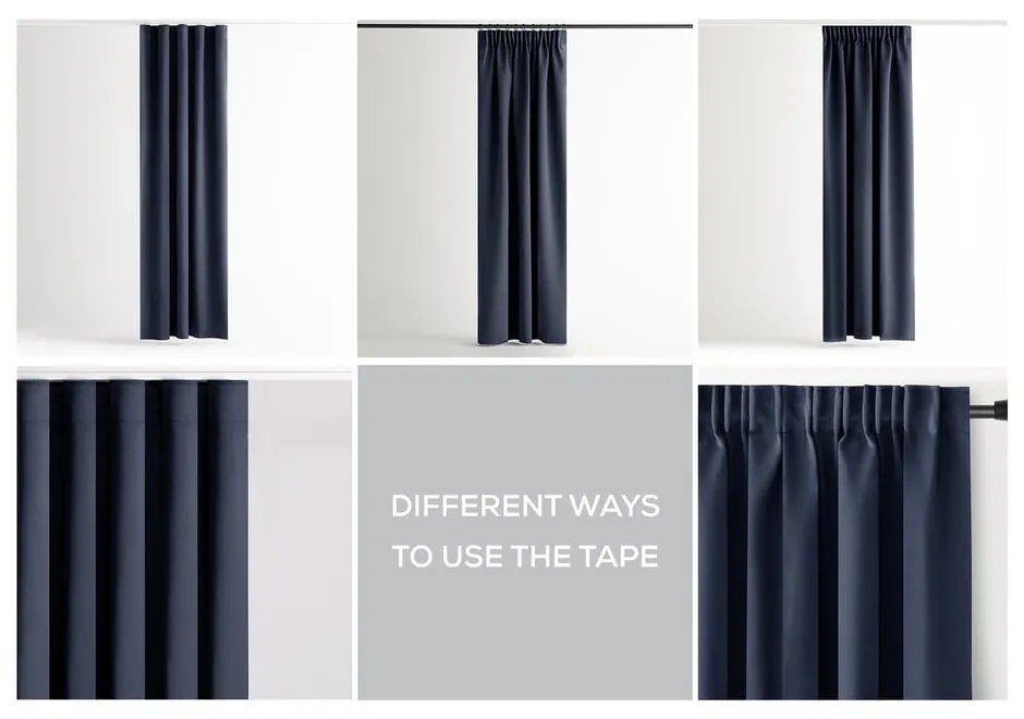 Tmavomodrý termo/dimout záves 140x270 cm Kierra – Restilo