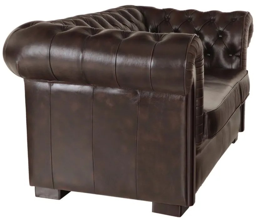 furniture-nabytek.cz - Kožená sedačka Chesterfield dvojmiestna