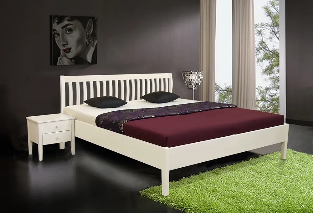 FINES drevená posteľ TALIA 180x200 orech tmavý