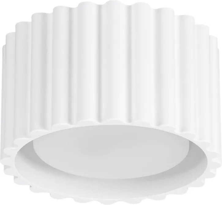 Stropné svietidlo Aura, 1x biele hliníkové tienidlo, (6 cm)