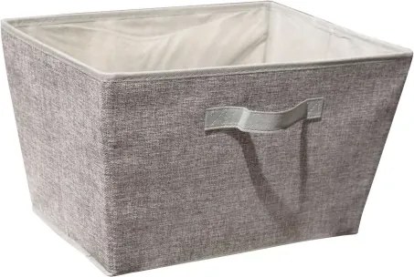 Úložný box 30x30x30 cm, svetlo šedý textil%