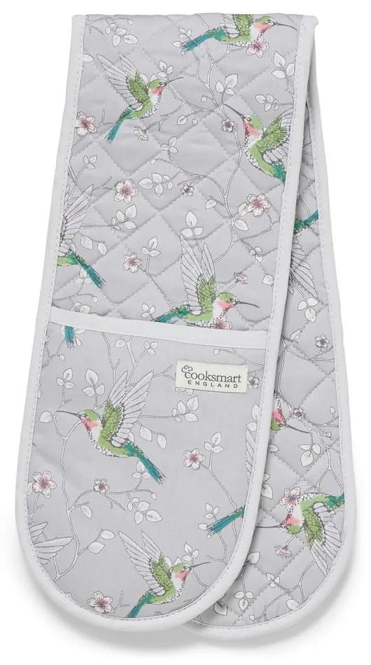 Sivá dvojitá bavlnená chňapka Cooksmart ® Hummingbirds