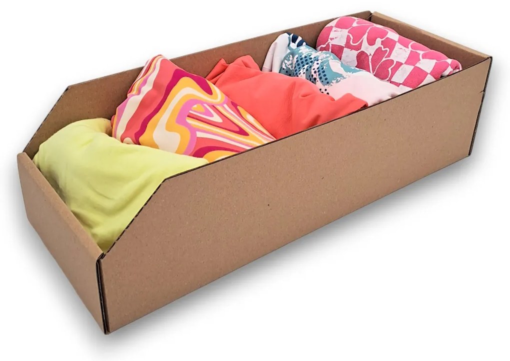KARTON PAK Úložné boxy na oblečenie, organizéry do skrine EKO KARTÓN 15 x 40 cm