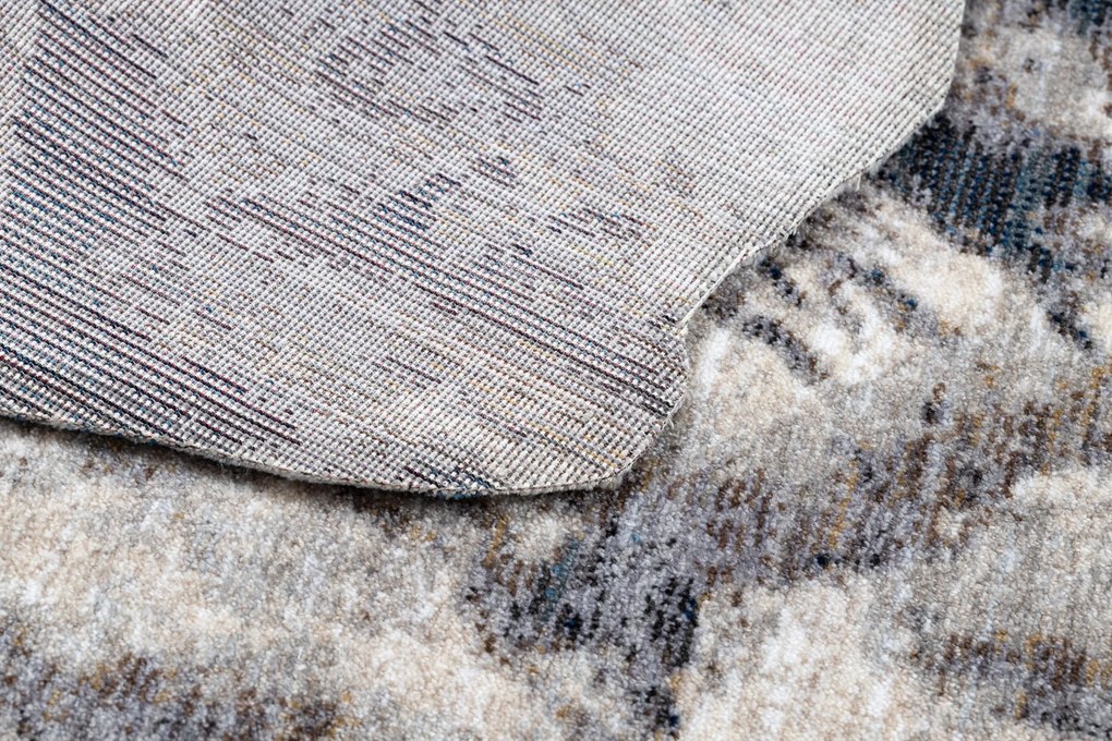 Moderný koberec TINE 75417A, nepravidelný tvar, Skala, krémovo/ sivý