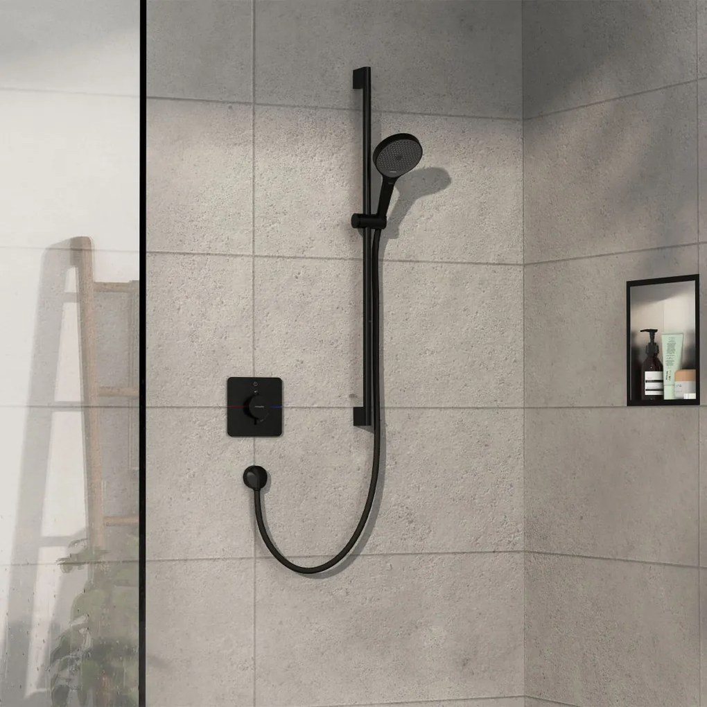 Hansgrohe ShowerSelect Comfort Q - Termostat pod omietku pre 1 spotrebič, čierna matná 15581670