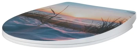 WENKO 24081800-WC sedátko BALTIC 38,8x45 cm pestrofarebné/biele